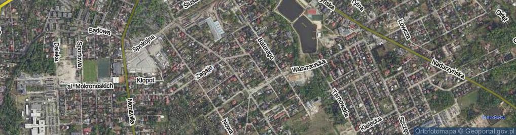 Zdjęcie satelitarne Przodowników Pracy ul.